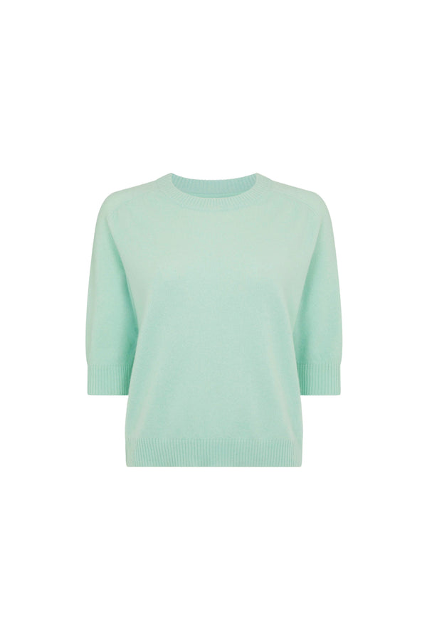 Mint Cashmere Half Sleeve Sweater
