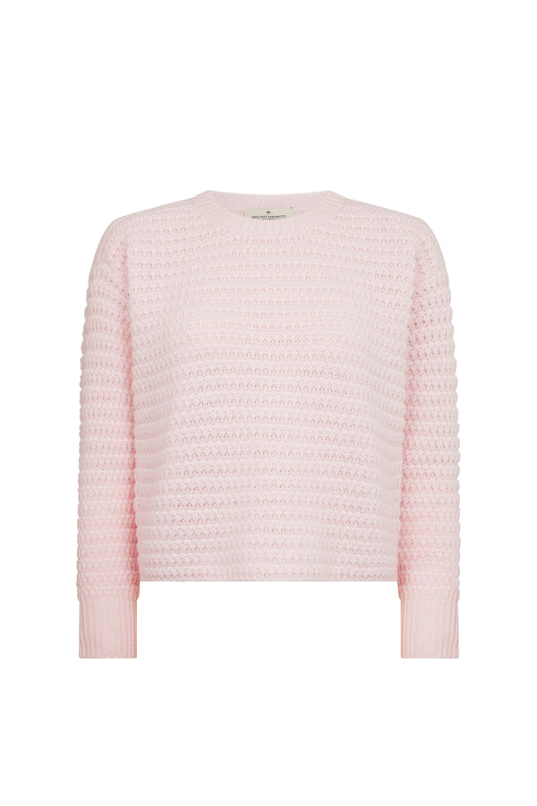 Rose Textured Cashmere Sweater