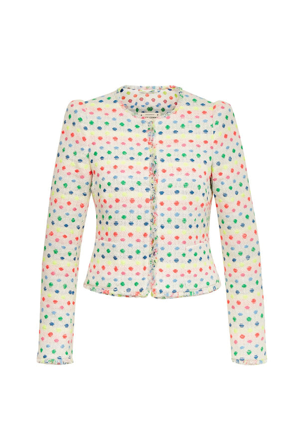 Spot Print Fitted Jacket