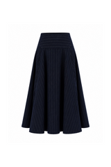 Flannel Pinstripe Swing Skirt