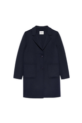 Navy Doubleface Wool Coat