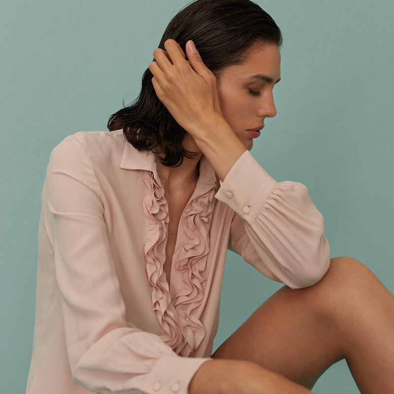 Rose Ruffle Blouse