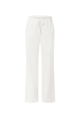 White Linen Mix Trousers