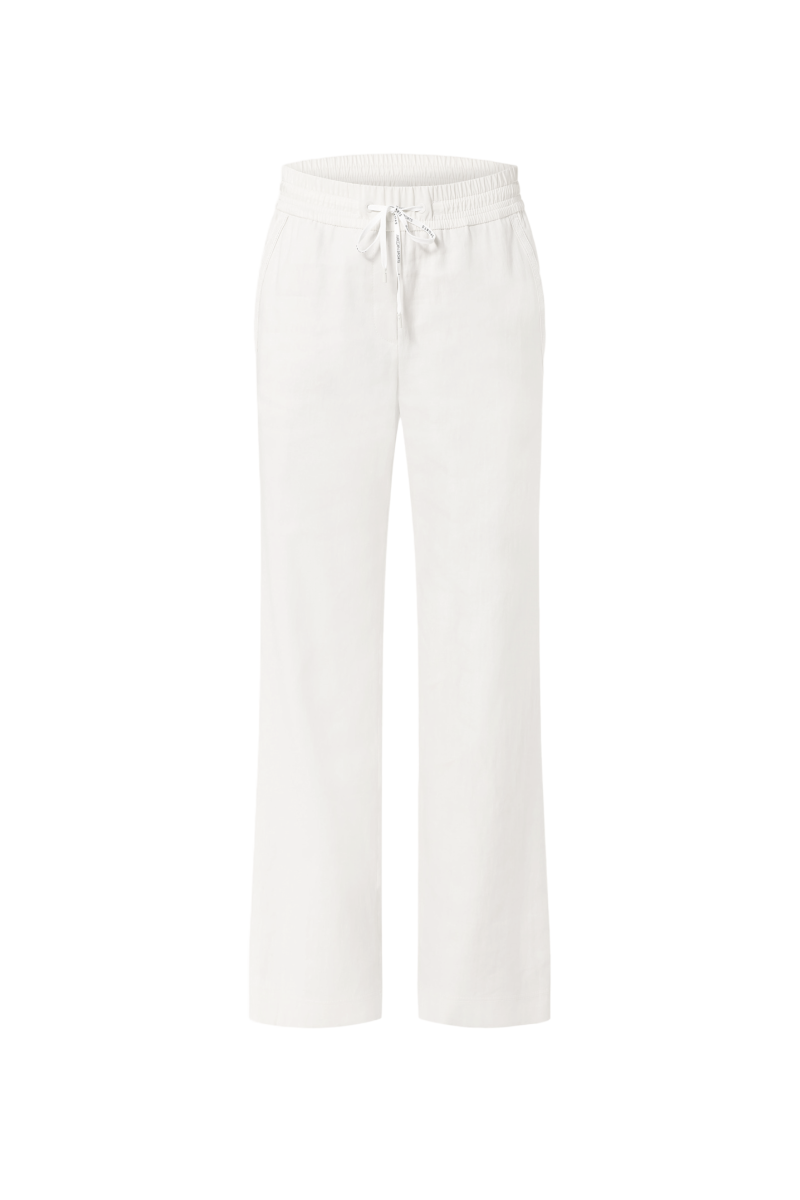 White Linen Mix Trousers