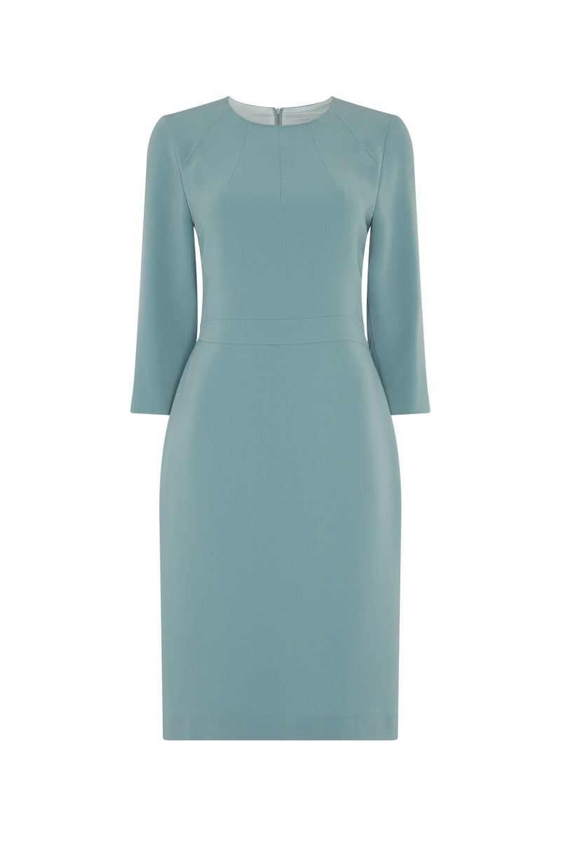 Eau De Nil Crepe Dress