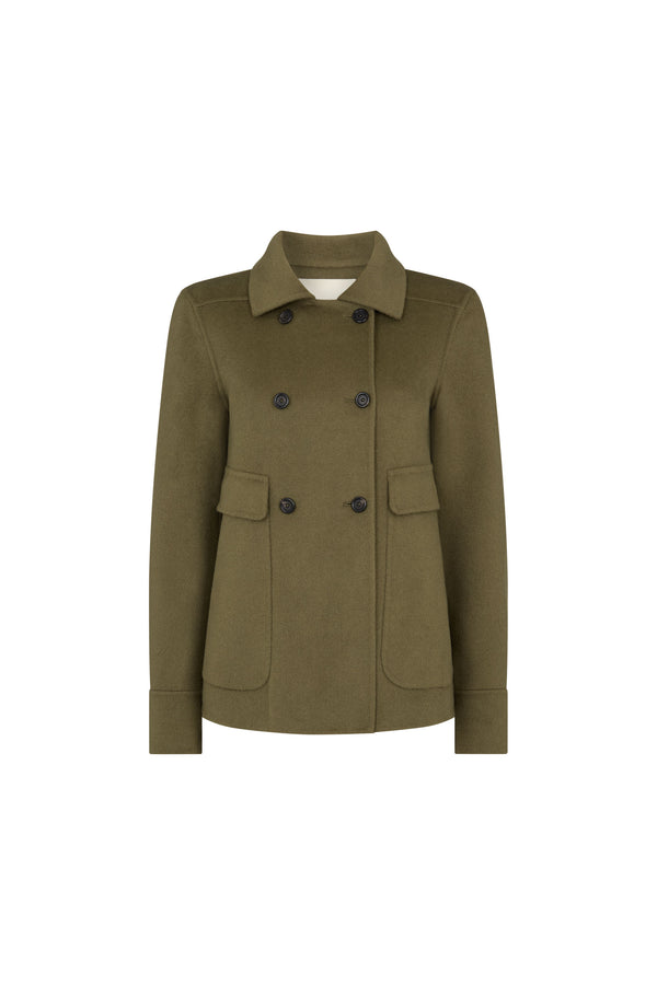 Sage Double Breasted Wool Jacket