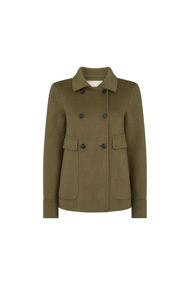 Sage Double Breasted Wool Jacket