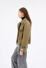 Moss Brushed Wool Cool Jacket