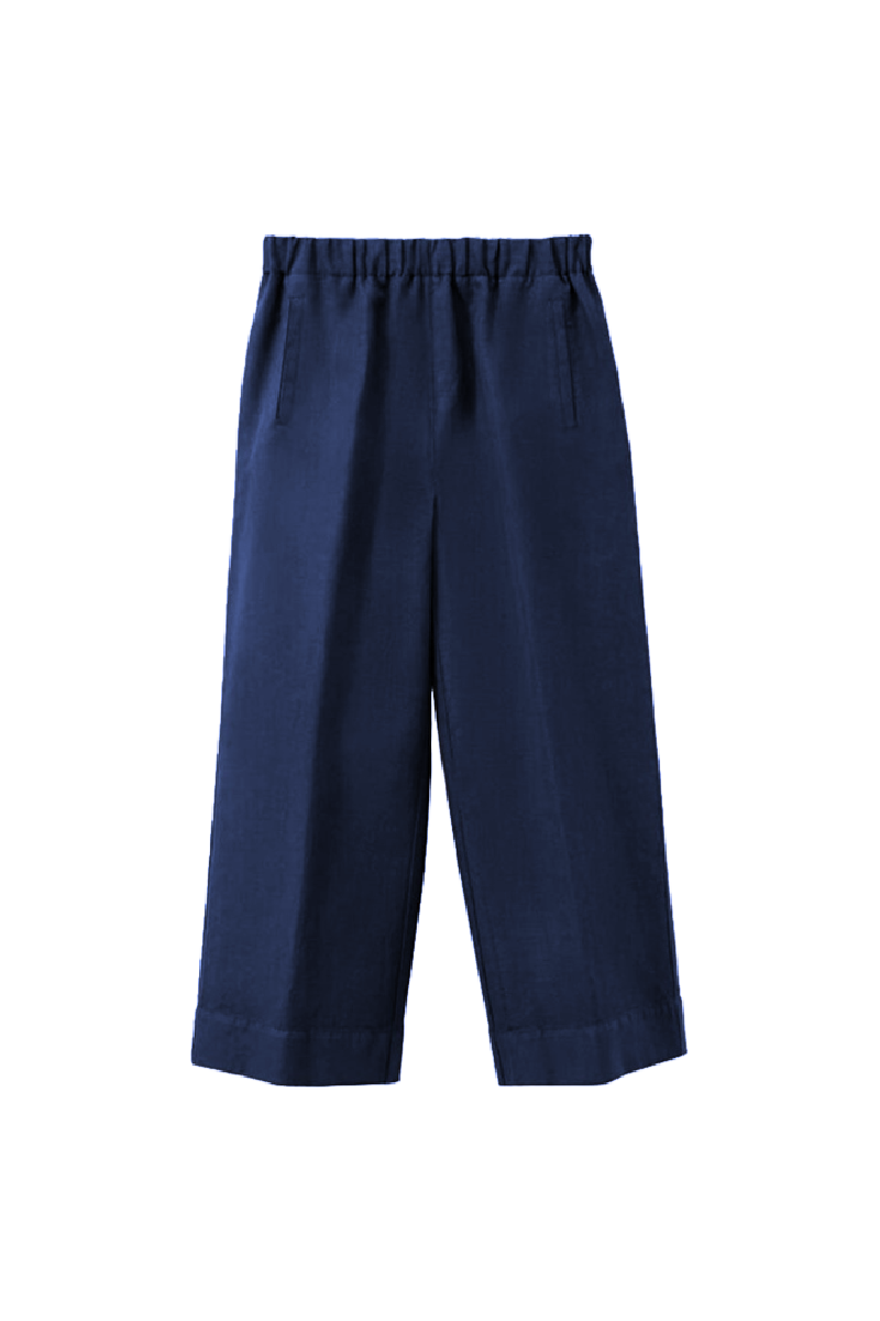 Navy Linen Trousers