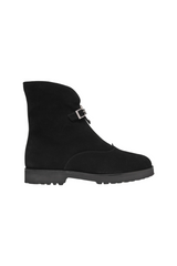 Black Zip Front Ankle Boot