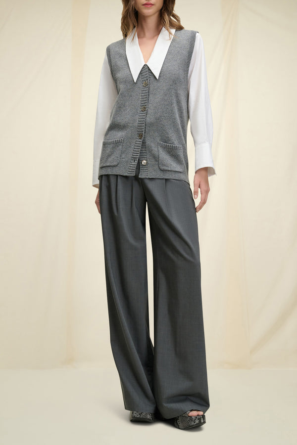 Grey Knitted Gilet