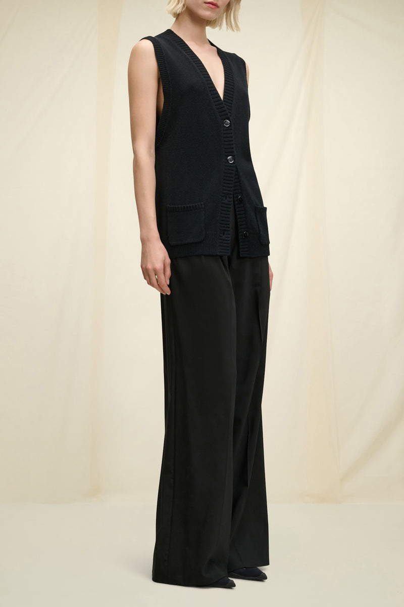 Black Knitted Gilet