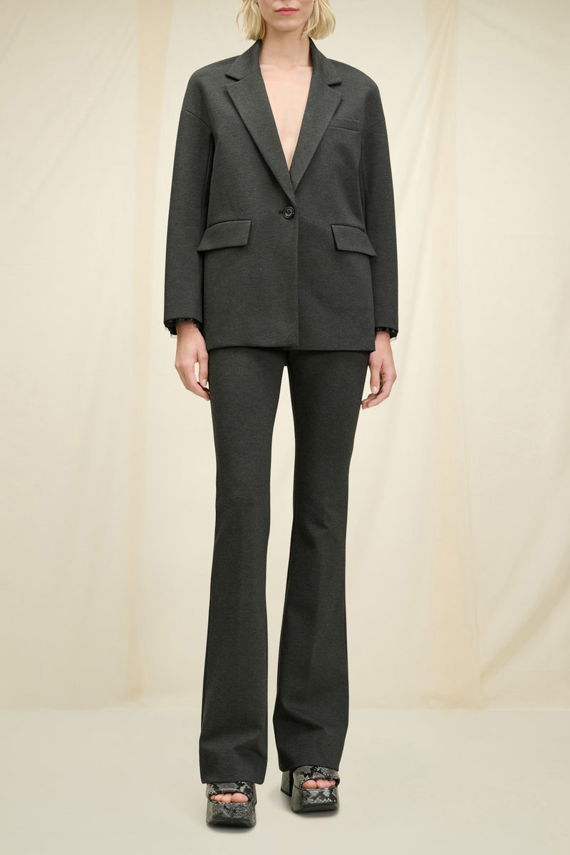 Charcoal Punto Milano Oversized Jacket