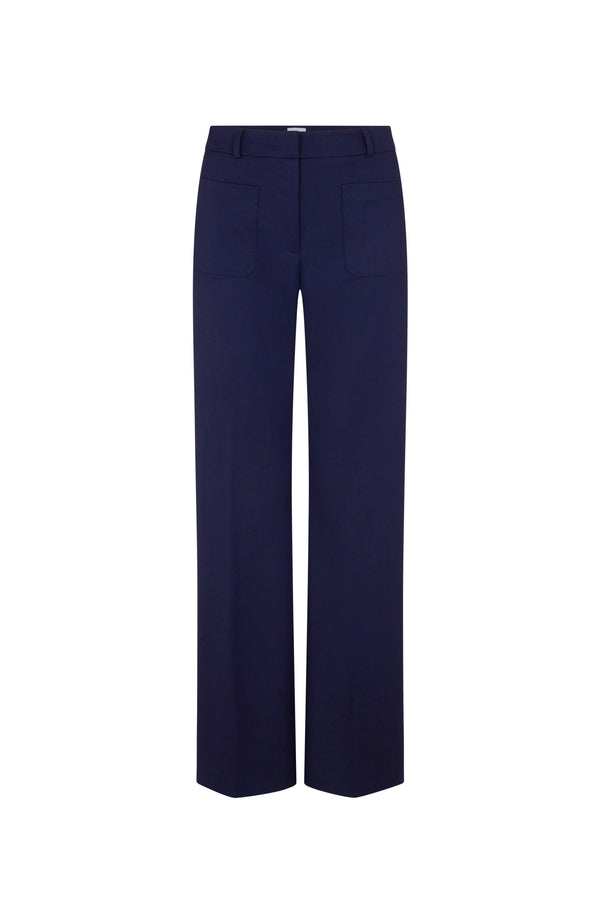 Nina Navy Patch Pocket Trousers