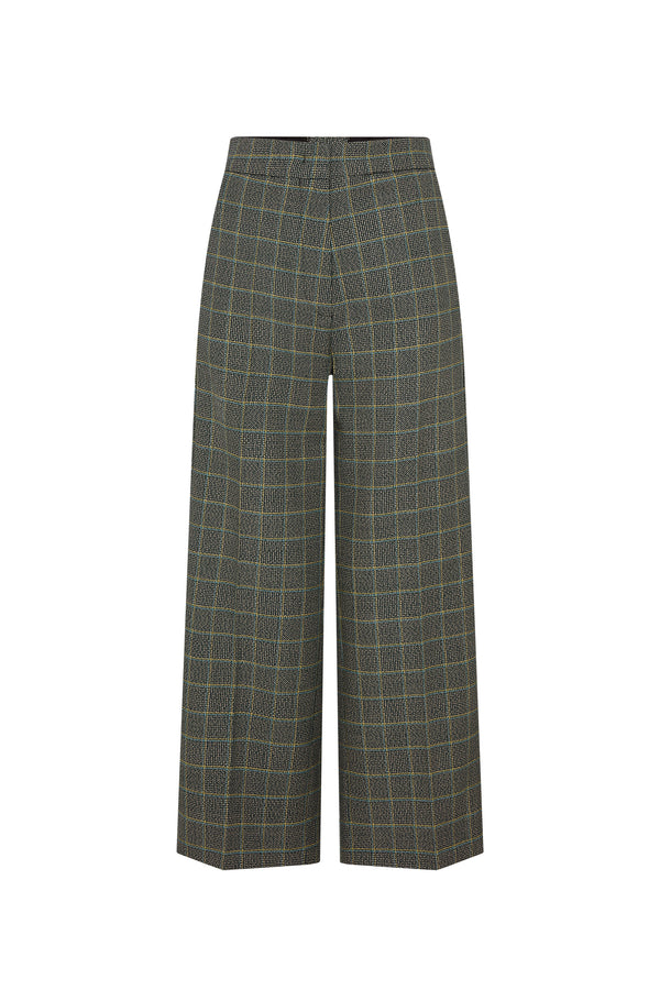 Wool Tweed Check Trouser