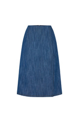 Denim Split Skirt