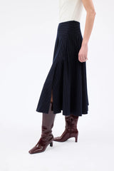 Flannel Pinstripe Swing Skirt