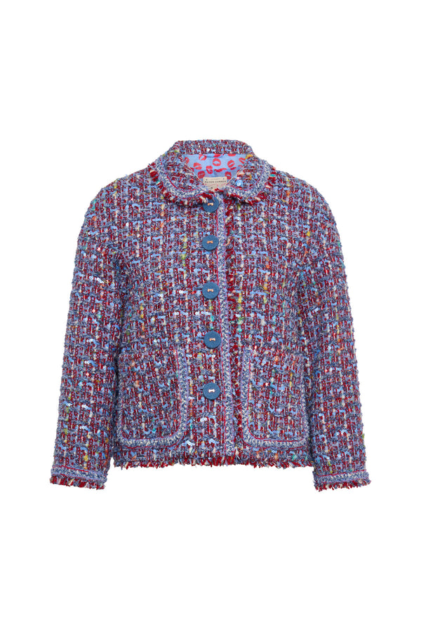 Sky Tweed Swing Jacket