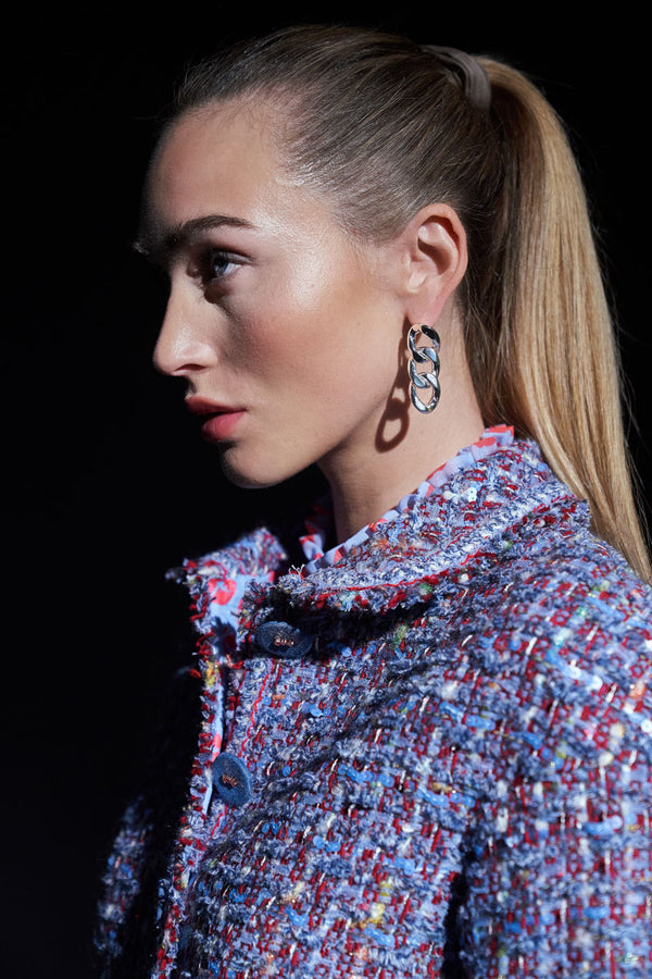 Sky Tweed Swing Jacket
