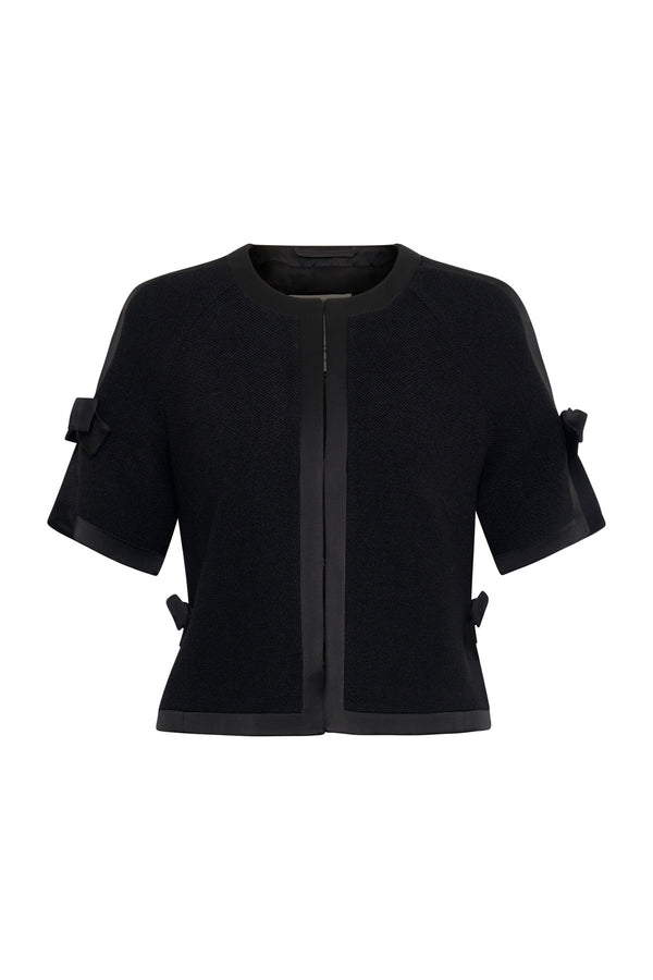 Black Short Sleeved Evening Jacket