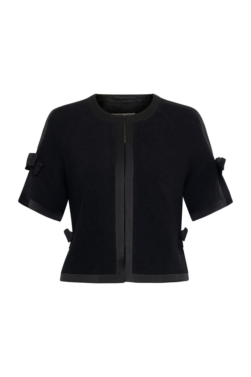 Black Short Sleeved Evening Jacket