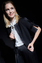 Black Short Sleeved Evening Jacket