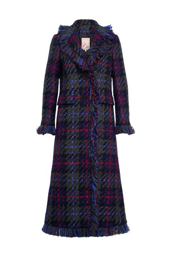 Tweed Fringe Maxi Coat