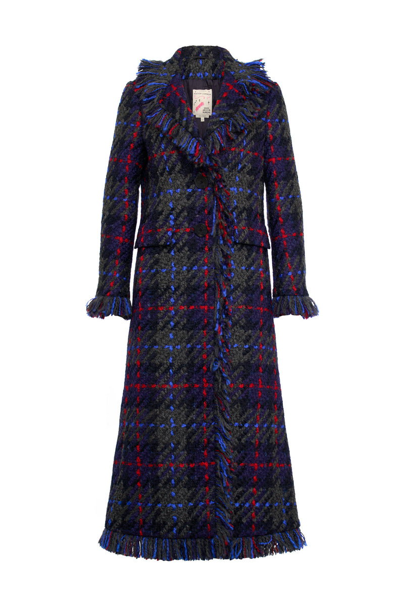Tweed Fringe Maxi Coat