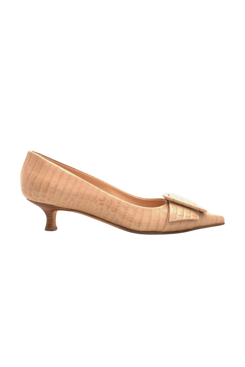 Nude Congo Kitten Heel Shoe