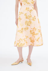 Dawn Floral Print Full Skirt