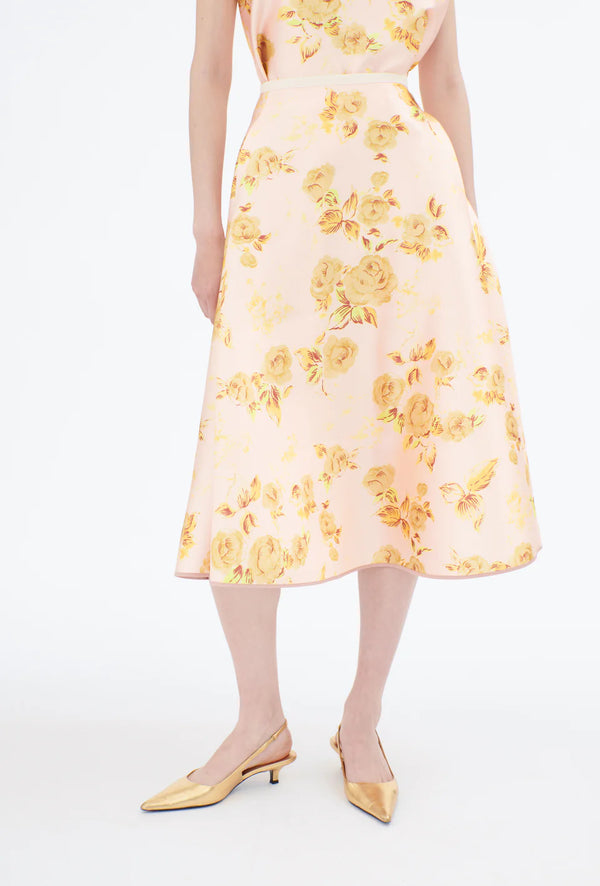 Dawn Floral Print Full Skirt