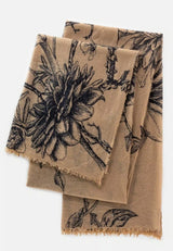 Dahlia Print Cashmere Scarf