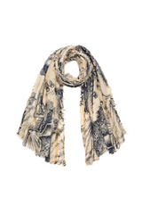 Dahlia Print Cashmere Scarf