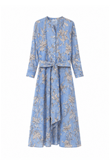 Sky Floral Cotton Voile Dress