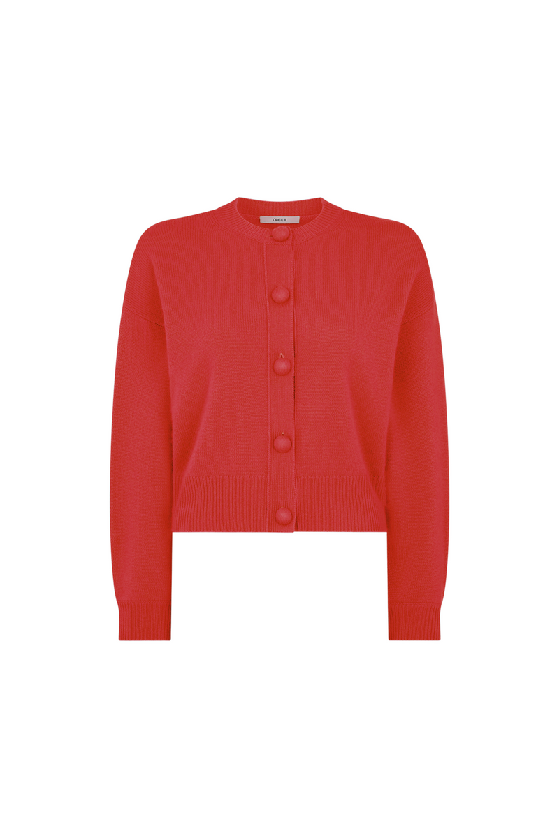 Lipstick Cashmere Cardigan