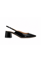 Black Patent Slingbacks