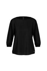 Black Silk Satin Blouse