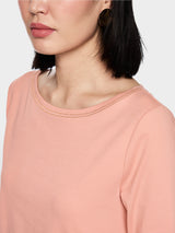 Blush Cotton Boat Neck Top
