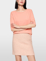 Blush Cotton Boat Neck Top