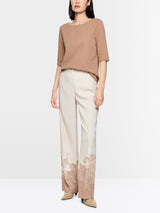 Caramel Cotton Boat Neck Top
