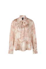 Blush Floral Silk Blouse