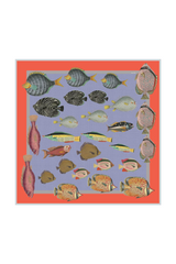 Aquarium Print Silk Scarf