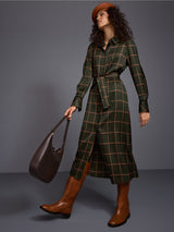 Checked Long Dress