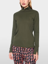 Forest Split Neck Polo Top
