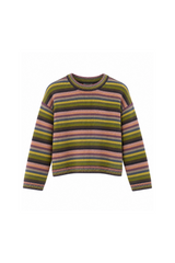 Forest Cashmere Striped Sweater