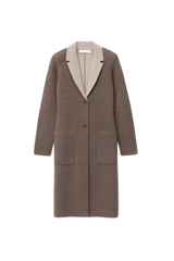 Taupe Cashmere & Silk Coat