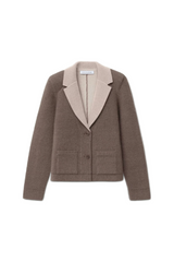 Taupe Cashmere & Silk Blazer