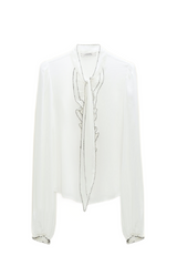 Monochrome Ruffle Blouse