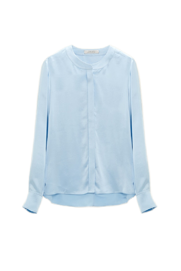 Blue Silk Blouse