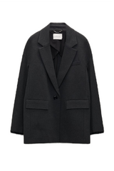 Charcoal Punto Milano Oversized Jacket